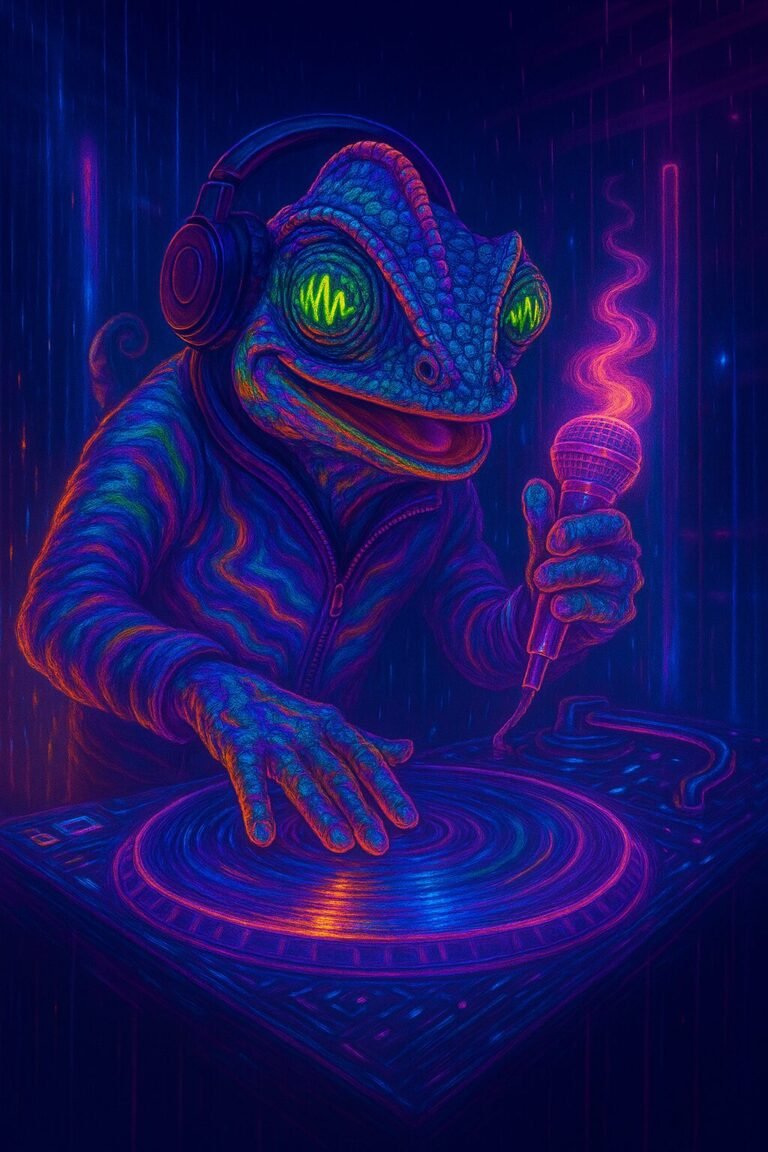 Neon Chameleon DJ